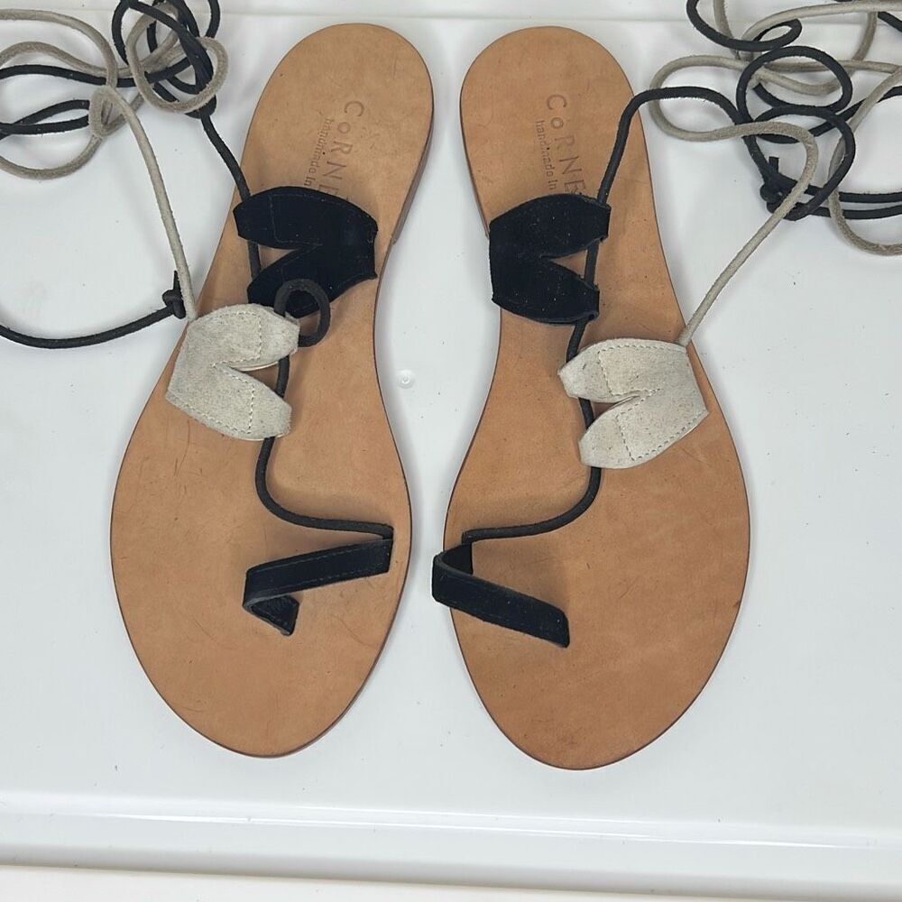Revolve Cornetti Italian Leather Gladiator Sandal Size 38/7 New - Picture 3 of 7